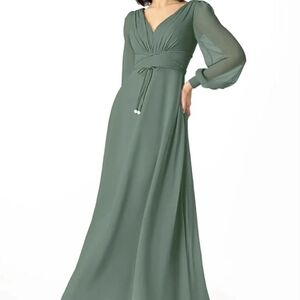 Azazie Eucalyptus Dress Size 8